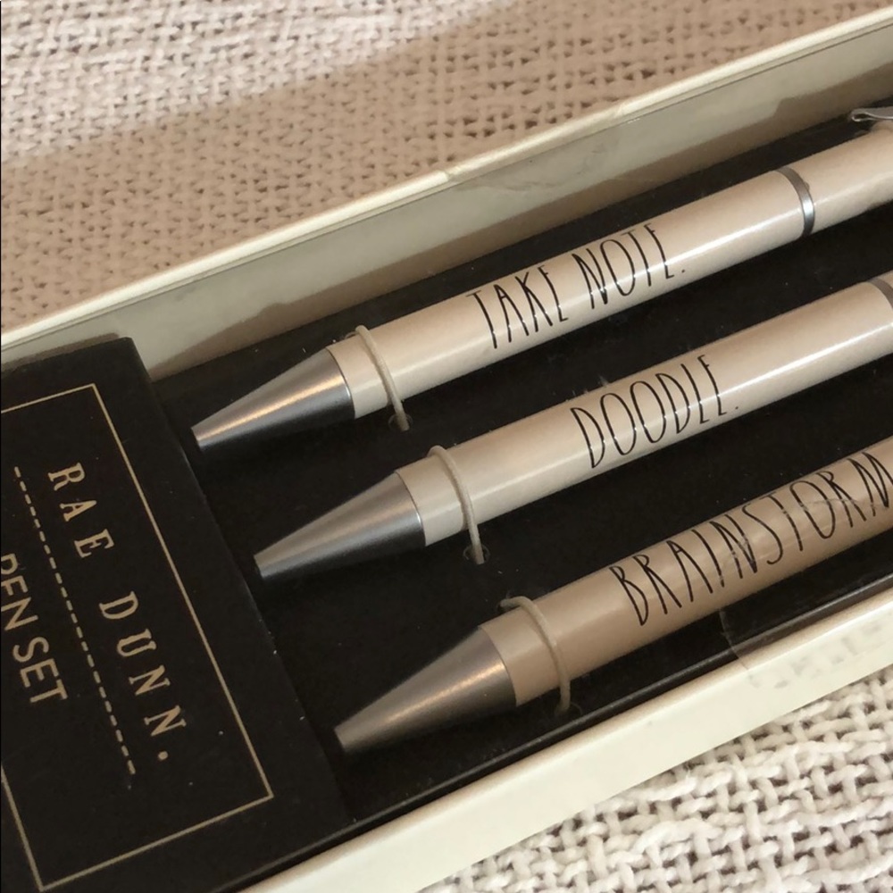 NIB Rae Dunn TAKE NOTE, DOODLE, BRAINSTORM pens - Picture 2 of 5